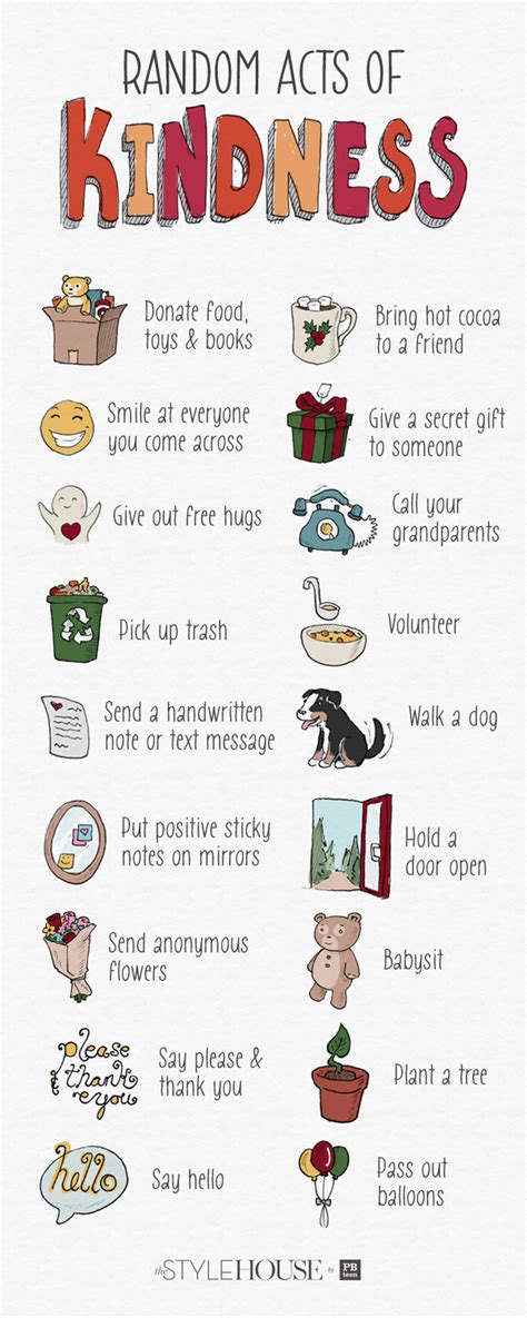 examples of random acts of kindness for kids